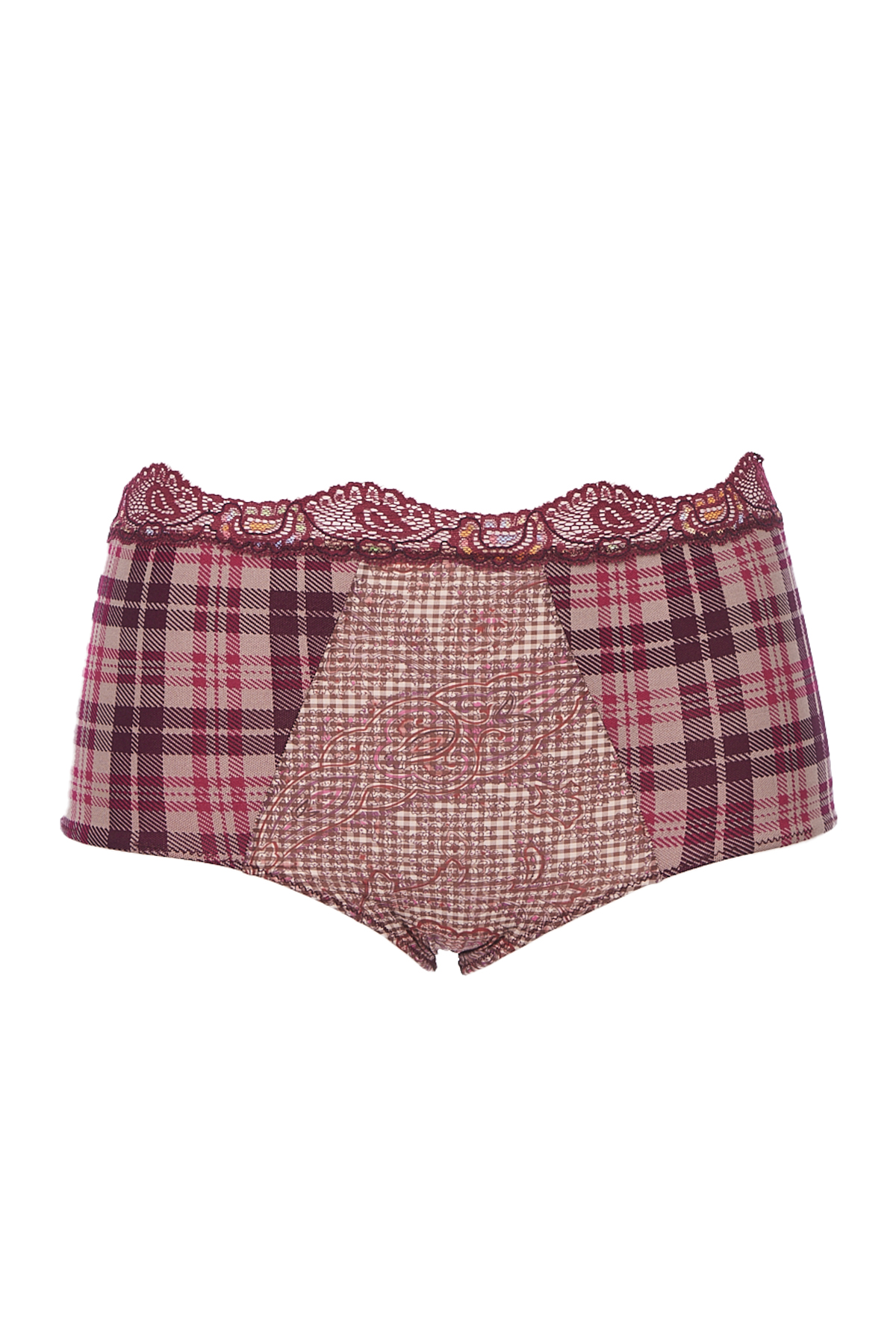 Save The Queen Culotte in tartan e pizzo
