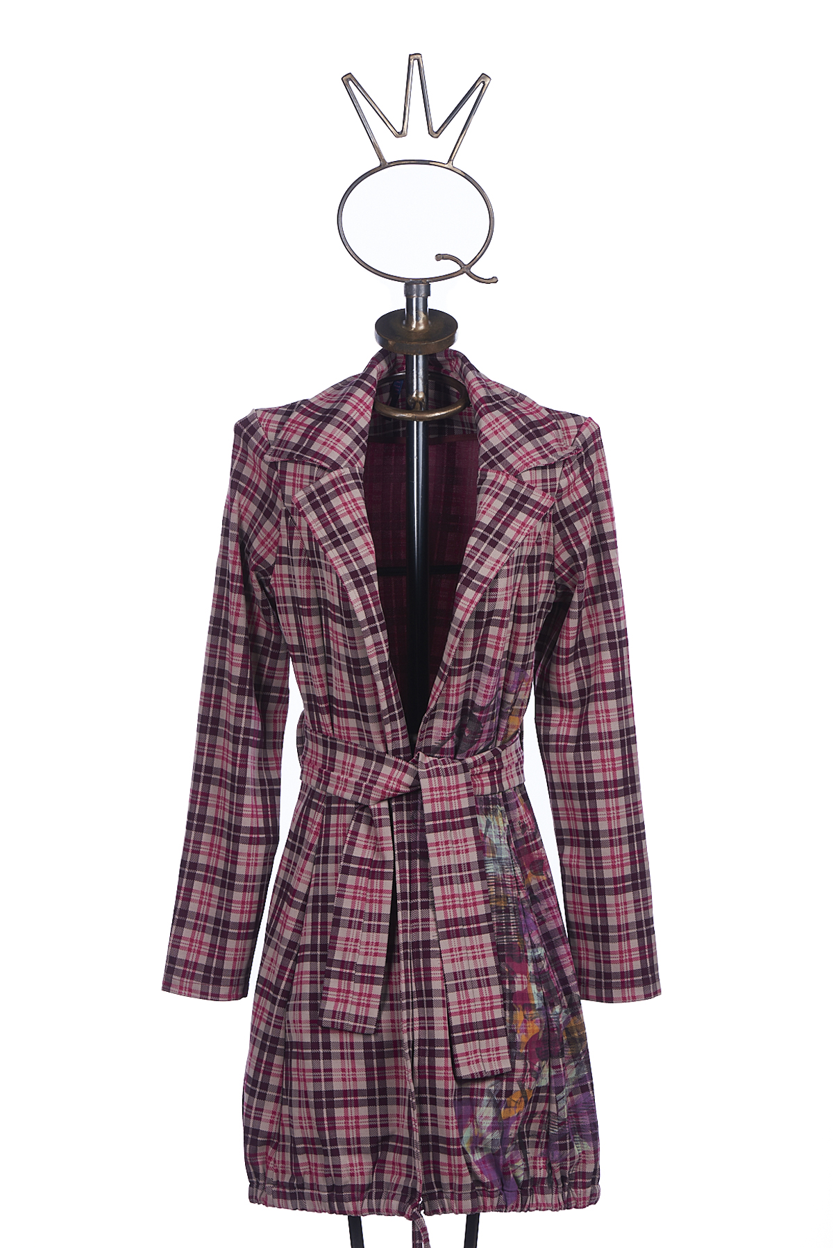 Save The Queen Vestaglia tartan stampata