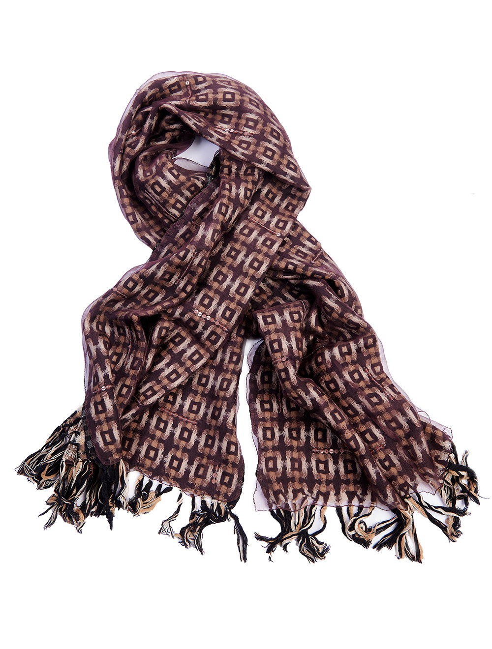 Bufanda jacquard lana gasa de seda - Save The Queen