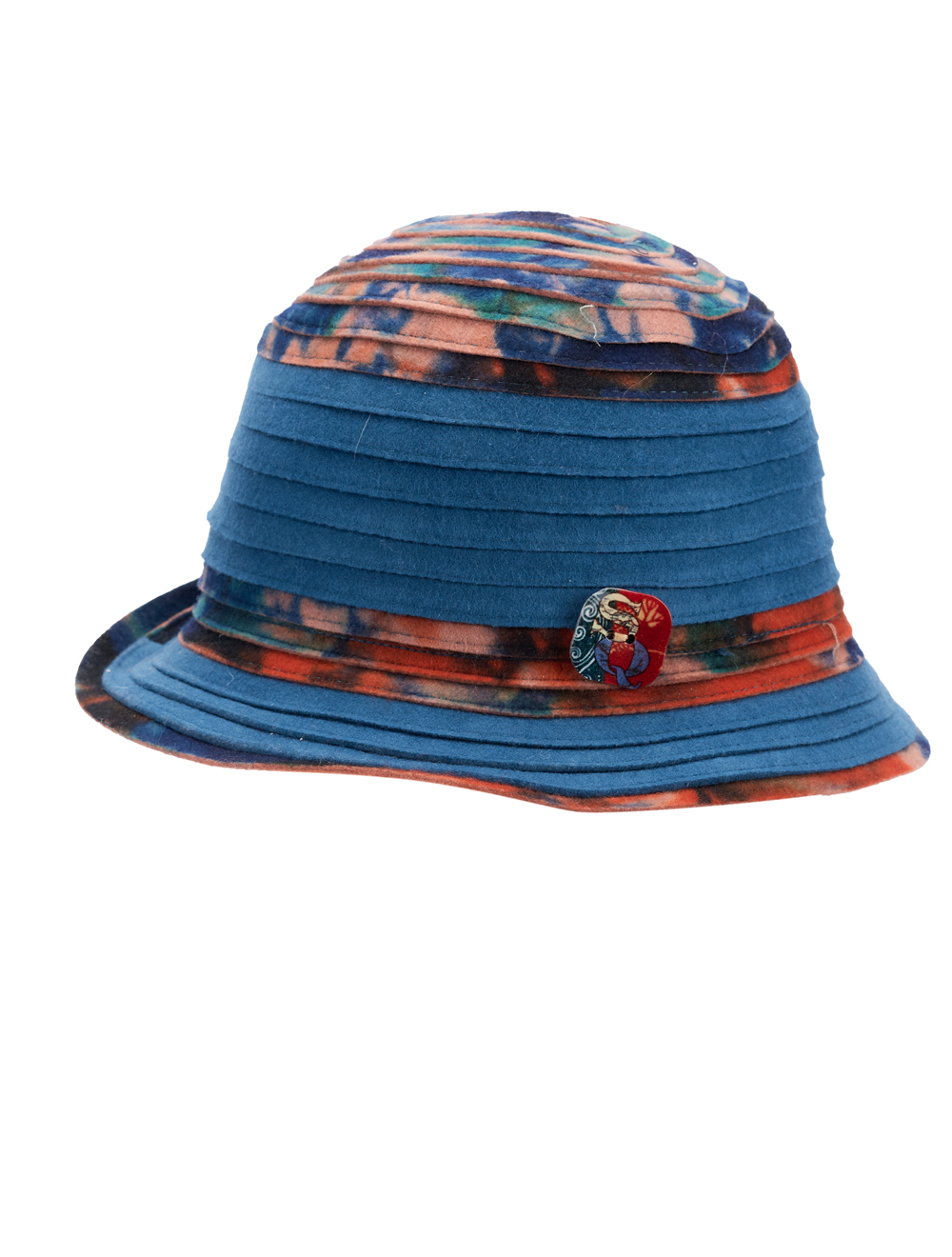 Save The Queen Cappello borsalino in feltro di lana azzurro