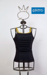 Black stretch tank top with square neckline - Image 2