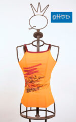 Top stretch ocra con scollo quadrato - immagine 2