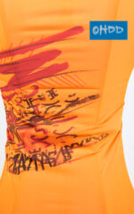 Top stretch ocra con scollo quadrato - immagine 3