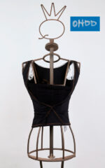 Black stretch top with ring collar - Image 2