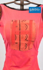 Top rosso stretch con collo ad anello - immagine 3