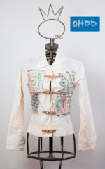 Printed white cotton jacket