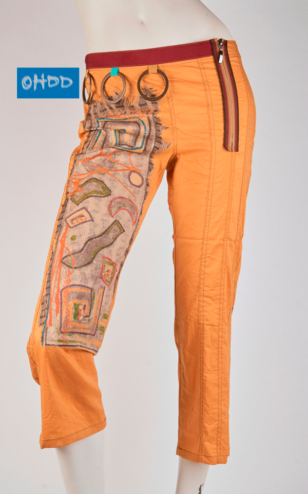 04SOH5219_A Orange printed pants - Image 1
