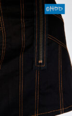 Black mini skirt with stitching - Image 3