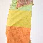 Gonna in cotone con cintura in pelle stampata