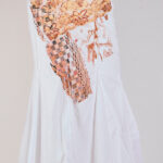 Gonna lunga bianca con stampa