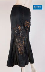 Gonna lunga nera con stampa - immagine 2