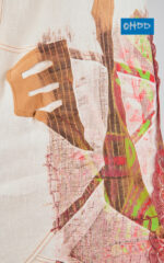 Jupe blanche en lin avec applications et imprimé – Image 3