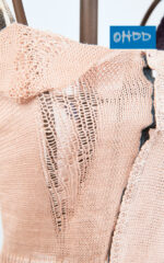 Top beige en maille de chanvre avec imprimé – Image 3