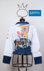 Printed white cotton jacket - Image 2