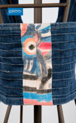 Sleeveless printed denim jacket - Image 3