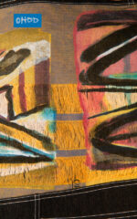 Gonna corta nera in cotone con stampa - immagine 3