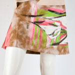 Gonna corta in cotone beige