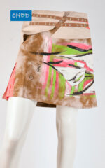 Gonna corta in cotone beige