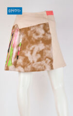 Gonna corta in cotone beige - immagine 2