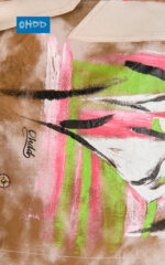 Gonna corta in cotone beige - immagine 3