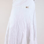 Long white skirt with print