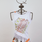 White top with prints and embellishments