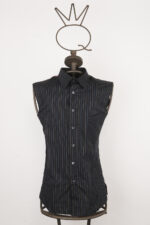 Camicia uomo senza maniche in cotone elasticizzato con stampa