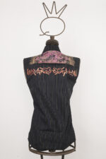 Camicia uomo senza maniche in cotone elasticizzato con stampa - immagine 2