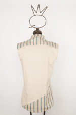 Chemise beige sans manches pour homme en coton extensible – Image 2