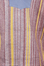 Blouse homme col Robespierre en coton et lin imprimé – Image 4