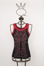 Canotta da uomo in cotone elasticizzato con ricamo