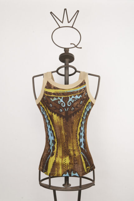 Canotta uomo in cotone a costine con stampa