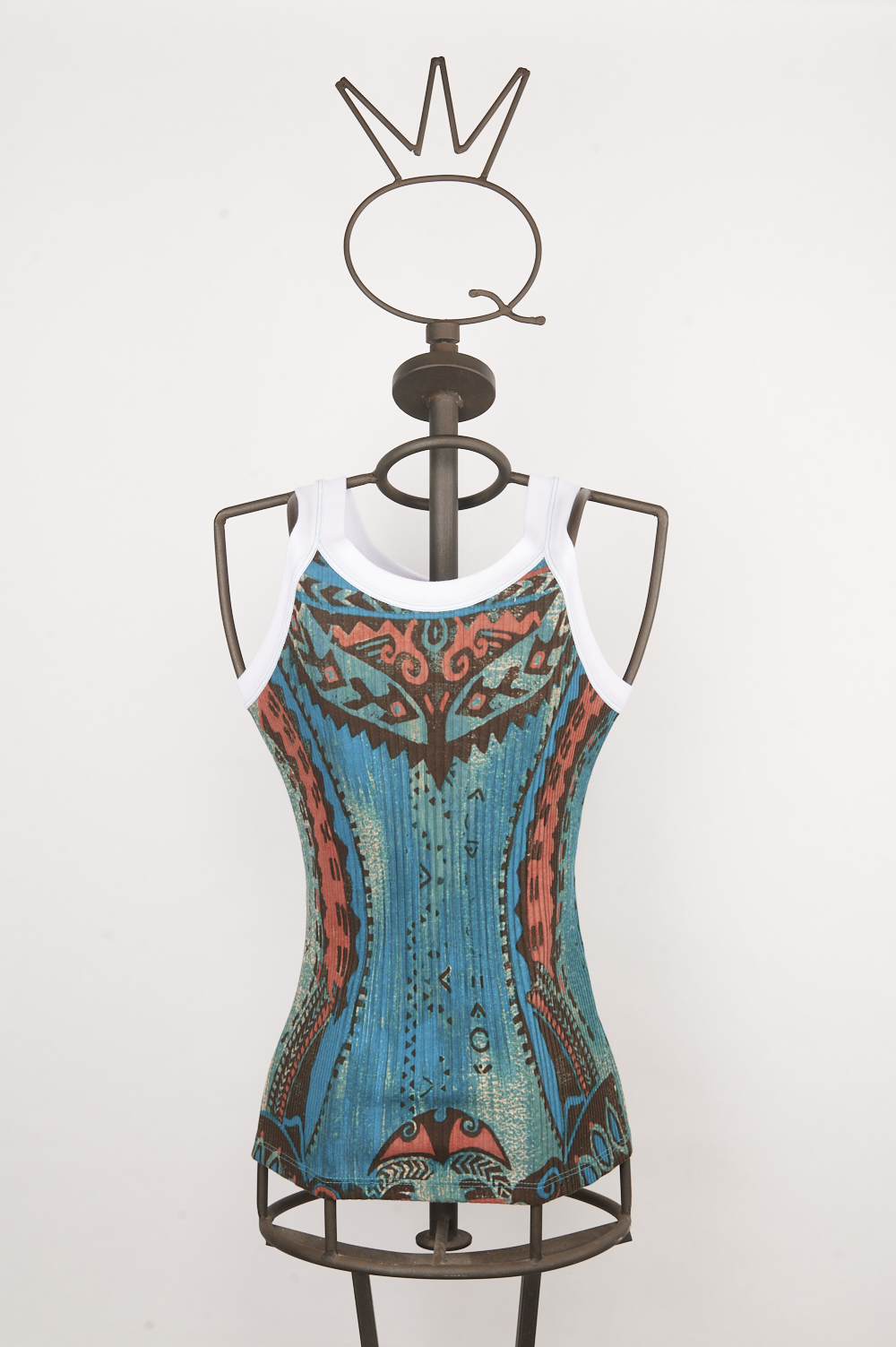 05SSQ6116_ 2 Canotta uomo in cotone a costine con stampa - immagine 1