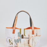 Pure cotton handbag with prints and appliqués
