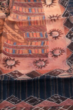 Silk crepon scarf with rolled hem and print - Image 2
