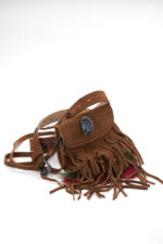 Mini borsa in vera pelle scamosciata con cintura e tracolla - immagine 3