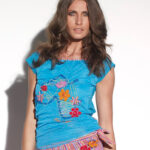 T shirt in jersey ricamata