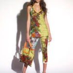 Leggings en tissu extensible avec imprimé "Africa".