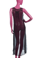 Gilet lungo in seta crepon - immagine 2