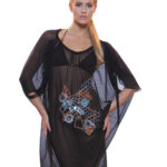 Tunica / abito corto in tulle ricamato