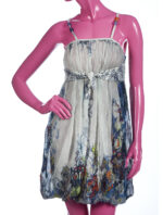 Abito corto di seta con stampa esclusiva - immagine 5