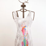 Vestido corto de punto elástico