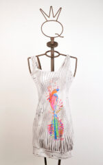 Vestido corto de punto elástico