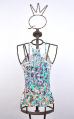 Top con stampa “Positano” con scollo all’americana - immagine 2