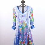 Abito in mussola di cotone con stampa “Cigno”