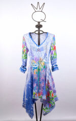 Robe en mousseline de coton imprimé « Cygne »