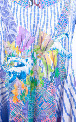 Robe en mousseline de coton imprimé « Cygne » – Image 3