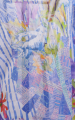 Tunica monospalla in tulle stampato “Cigno” - immagine 3