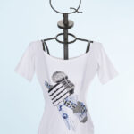 White short-sleeved top