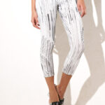 White leggings with print